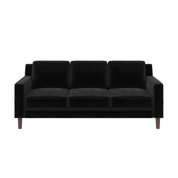 Czarna aksamitna sofa 83 cm Brynn – Støraa