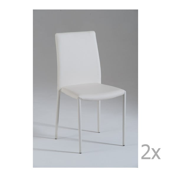 Zestaw 2 białych krzeseł Castagnetti Faux