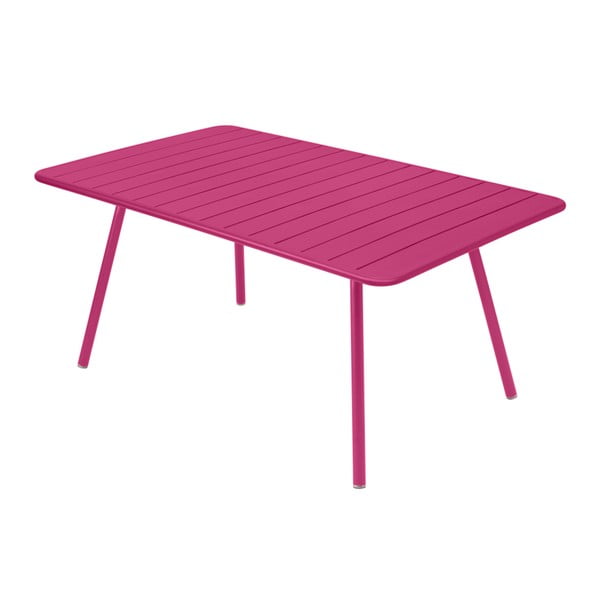 Różowy stół metalowy Fermob Luxembourg