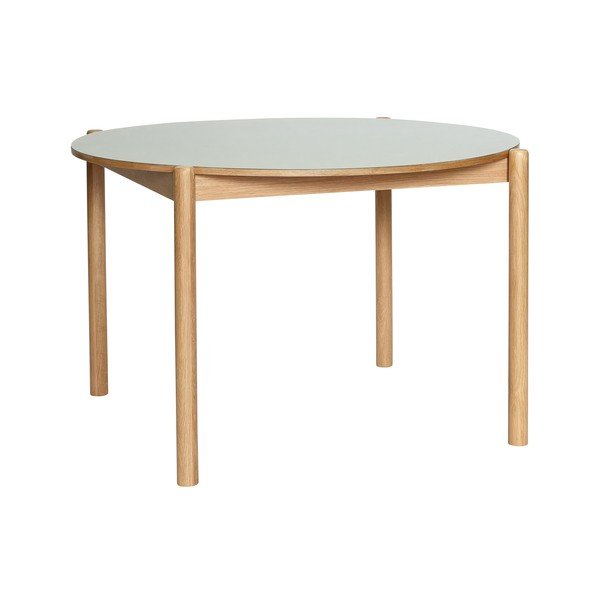 Okrągły stół z litego drewna dębowego ø 115 cm Oblique – Hübsch