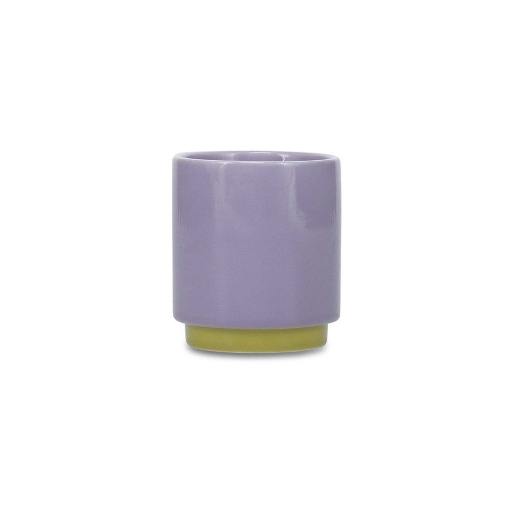 Zielona/fioletowa kamionkowa filiżanka 130 ml Duo – ONA