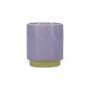Zielona/fioletowa kamionkowa filiżanka 130 ml Duo – ONA