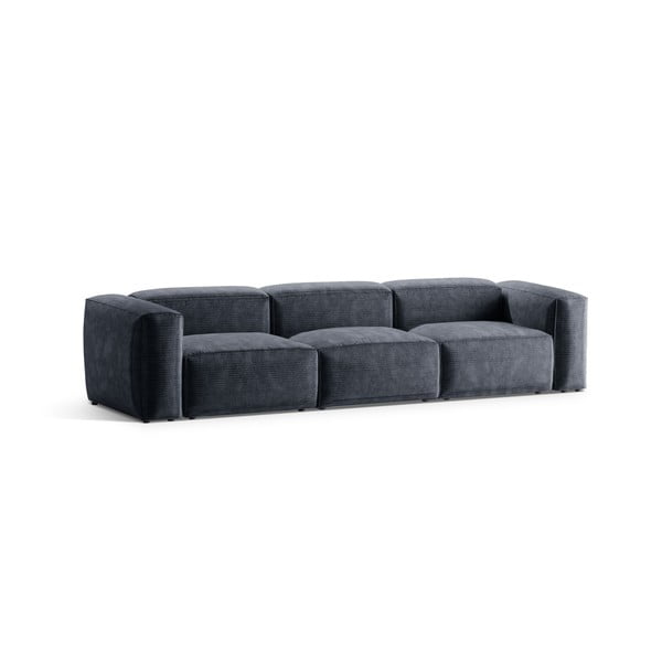 Szaroniebieska sztruksowa sofa 364 cm Bergamo – Cosmopolitan Design-image-2
