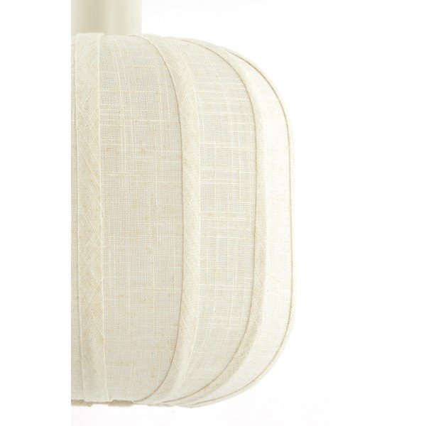 Kremowa lampa wisząca z tekstylnym kloszem ø 50 cm Tufia – Light & Living-image-4