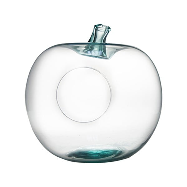 Osłonka szklana na sukulentyw kształcie jabłka ze szkła z recyklingu Ego Dekor, wys. 26 cm