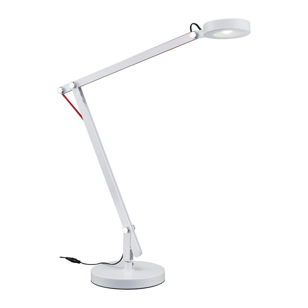 Biała lampa stołowa LED z elastyczną konstrukcją (wysokość 90 cm) Amsterdam – Trio