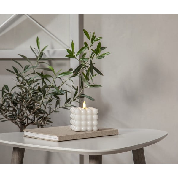Biała woskowa świeca LED Star Trading Flamme Dot, wys. 9,5 cm-image-2