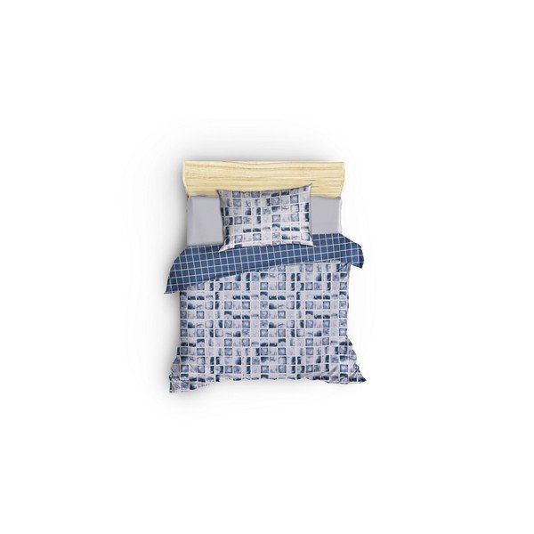 Pościel bawełniana z prześcieradłem Cotton Box Palo, 140x220 cm-image-1