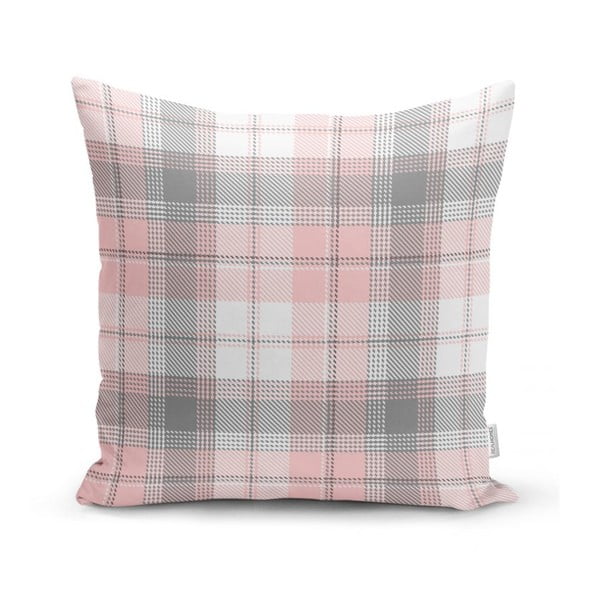 Szaro-różowa dekoracyjna poszewka na poduszkę Minimalist Cushion Covers Flannel, 45x45 cm