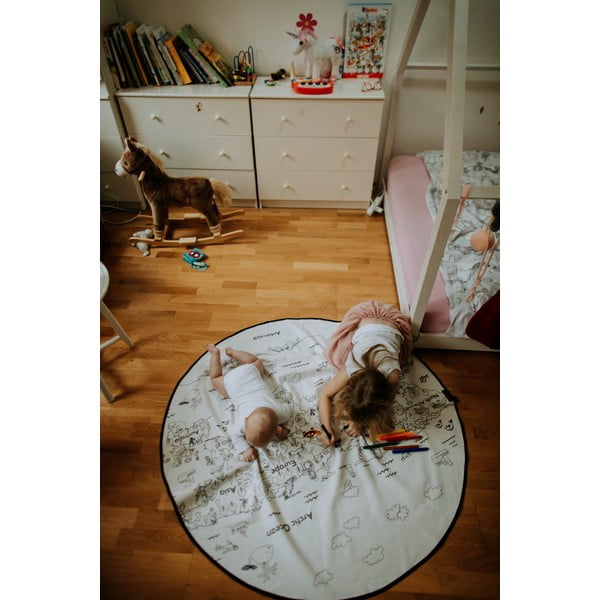 Zestaw dywanu do kolorowania i mazaków do tkanin Butter Kings Camping, ø 130 cm-image-4