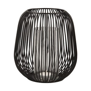 Czarny lampion stołowy PT LIVING Lantern, wys. 21 cm