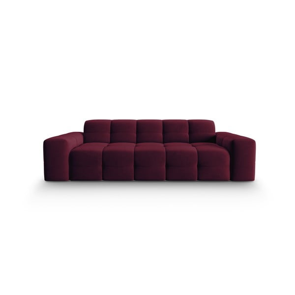 Bordowa aksamitna sofa 222 cm Kendal – Micadoni Home