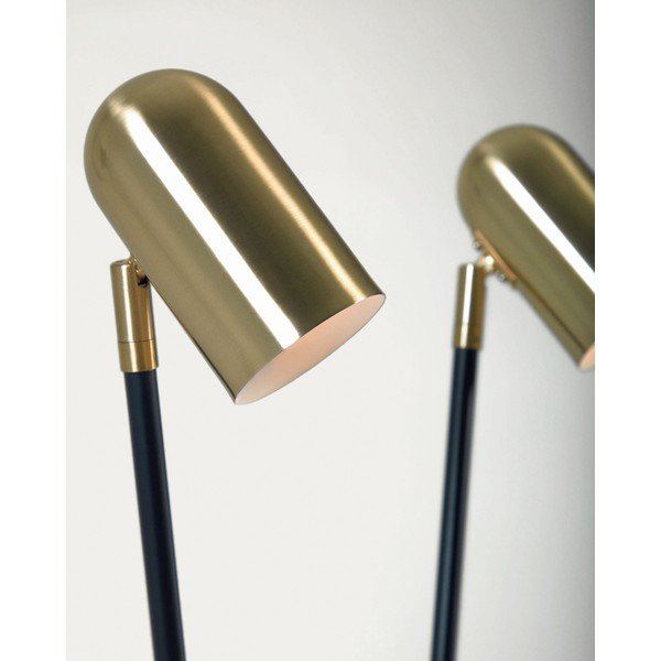 Lampa stojąca w czarno-złotym kolorze z metalowym kloszem (wysokość 152 cm) Clemence – Kave Home-image-4