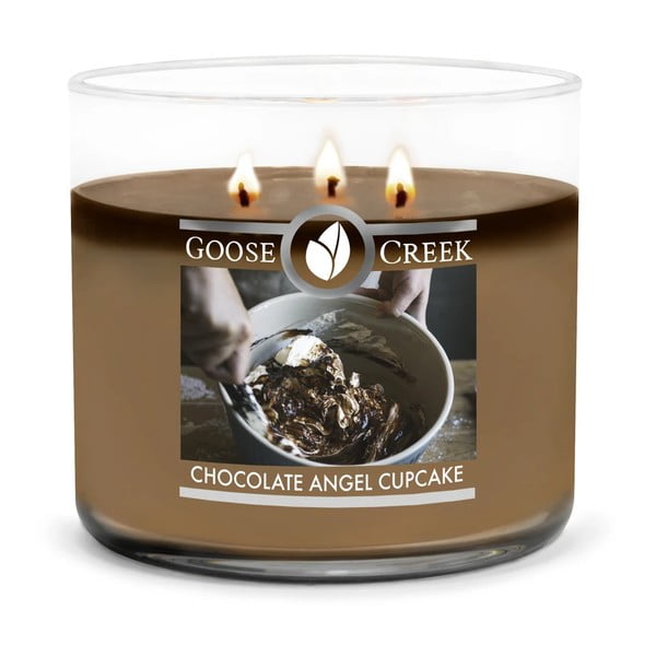 Świeczka zapachowa w szklanym pojemniku Goose Creek Chocolate Angel Food Cake, 35 godz. palenia