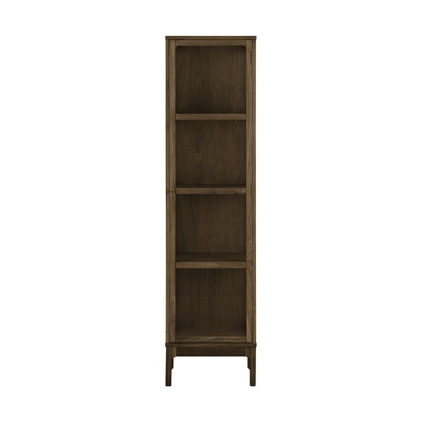 Ciemnobrązowa witryna w dekorze dębu 47x180x40 cm Zamora – House Nordic-image-2