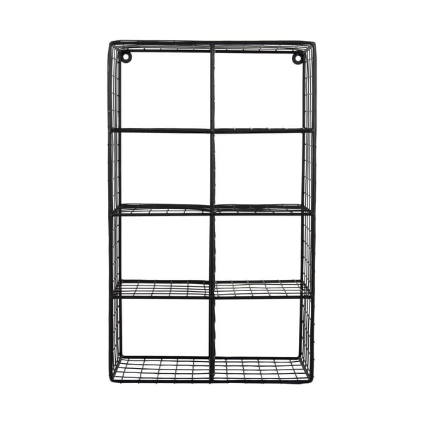 Czarna wielopoziomowa stalowa półka 30 cm Reja – PT LIVING