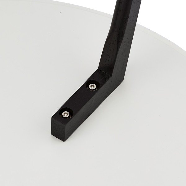 Czarno-biały stolik drewniany Furnhouse Life, Ø 80 cm-image-2