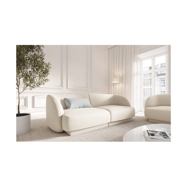 Beżowa sofa z materiału bouclé 184 cm Miley – Micadoni Home-image-4