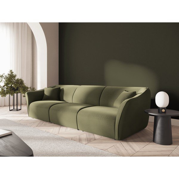 Zielona aksamitna sofa 292 cm Tokyo – Cosmopolitan Design-image-1