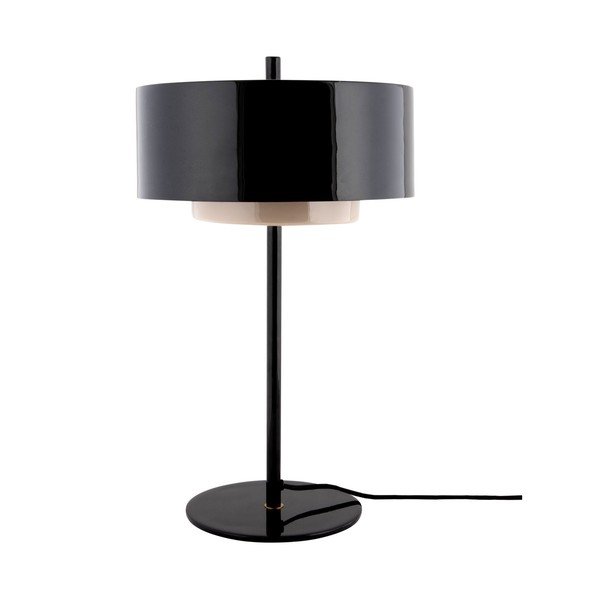 Czarna metalowa lampa stołowa (wysokość 50 cm) Grato Anillo – Leitmotiv