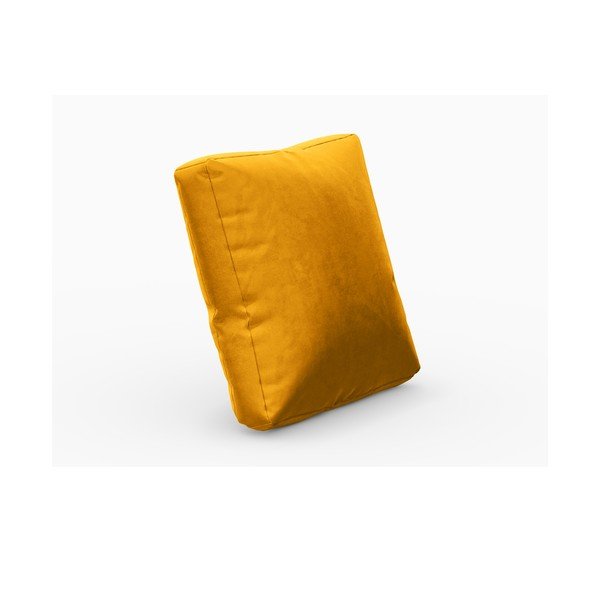 Żółta aksamitna poduszka do sofy modułowej Rome Velvet – Cosmopolitan Design-image-1