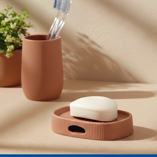 Brązowa mydelniczka ceramiczna Fablo – Wenko-image-1