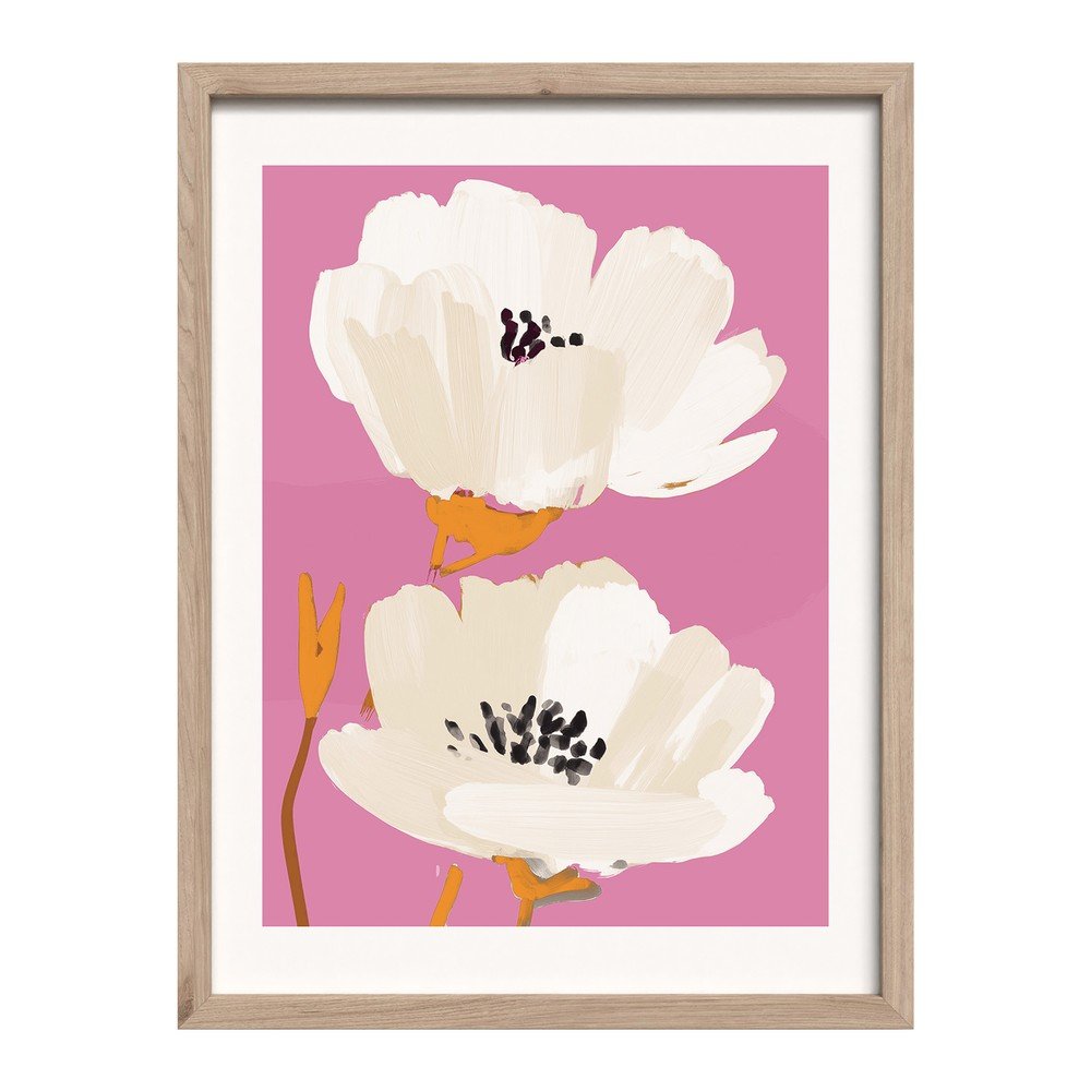 Obraz drukowany z ramą w zestawie 30x40 cm Peony Bloom – Styler