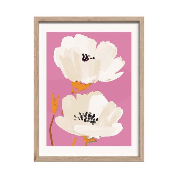 Obraz drukowany z ramą w zestawie 30x40 cm Peony Bloom – Styler