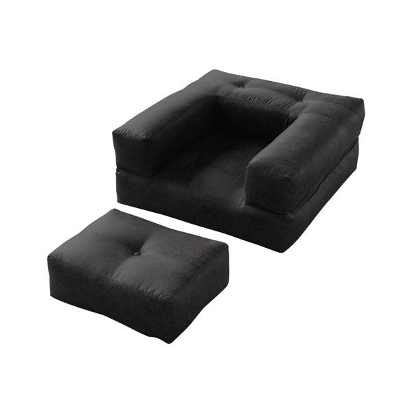 Fotel rozkładany Karup Cube Poly Black-image-4