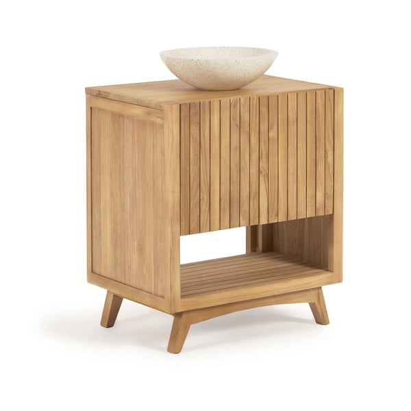 Szafka pod umywalkę z drewna tekowego Kave Home Sunday-image-4