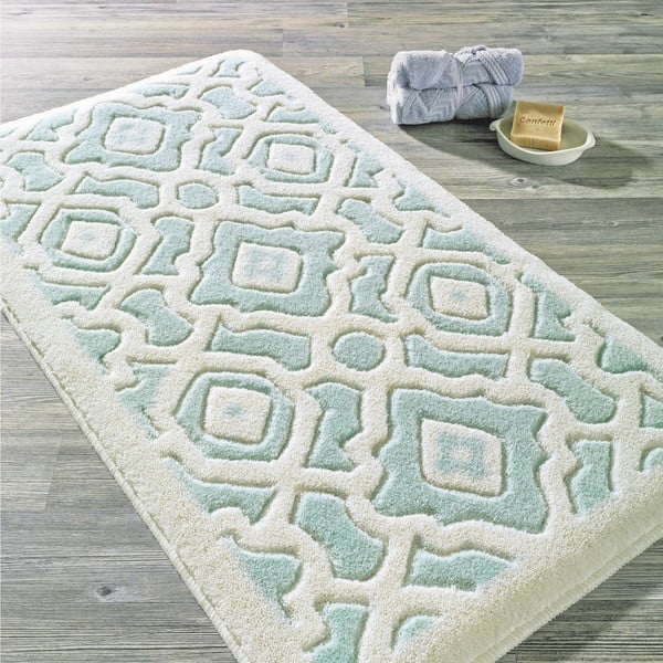 Turkusowy dywanik łazienkowy Confetti Bathmats Sierra, 55x57 cm