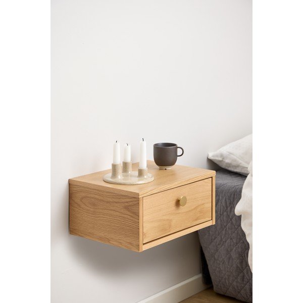 Szafka nocna w dekorze dębu w jasnym naturalnym kolorze Monfort – Actona-image-1