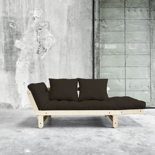 Sofa rozkładana Beat Natural/Choco Brown-image-2