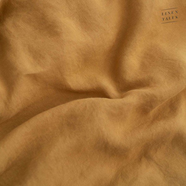 Żółta poszwa na kołdrę jednoosobowa z włókna konopnego 140x200 cm – Linen Tales-image-4