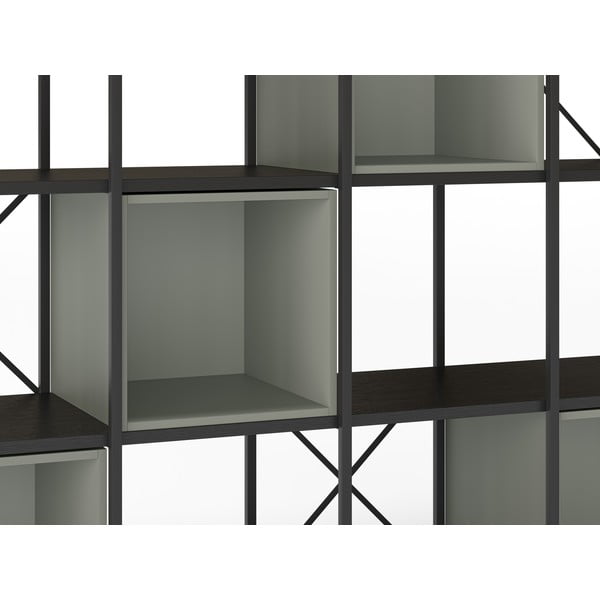 Zielono-czarny regał 140x179 cm Anya – Marckeric-image-4