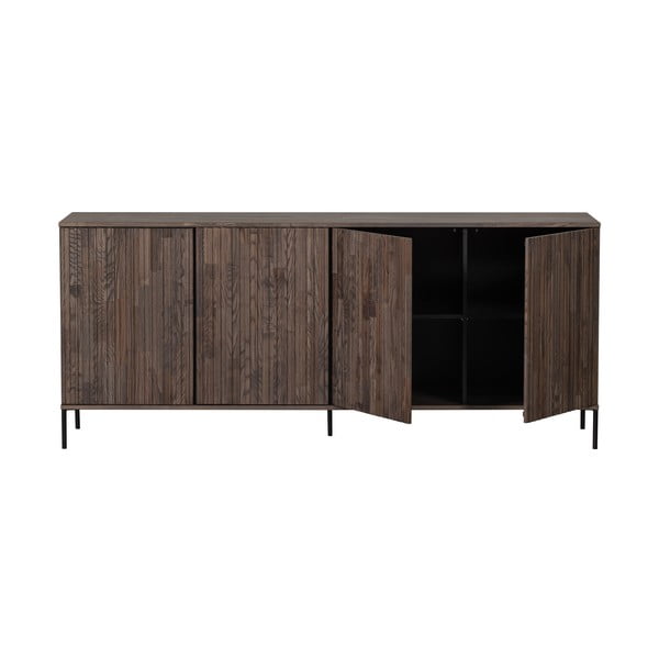 Brązowa komoda w dekorze jesionu 200x85x44 cm Gravure – WOOOD-image-1