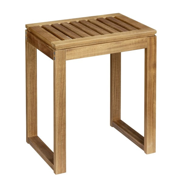 Stołek z litego drewna akacjowego w naturalnym kolorze Fondi – Wenko