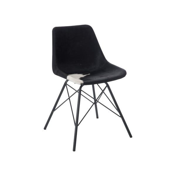 Krzesło
  ze skórzanym obiciem Cross, czarno-białe