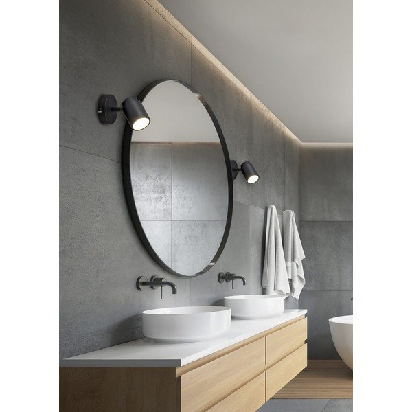 Metalowa lampa punktowa w kolorze matowej czerni 10x9 cm Angelo – Trio-image-1