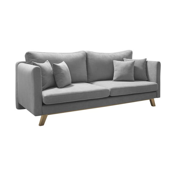 Szara rozkładana sofa Bobochic Paris Triplo-image-3