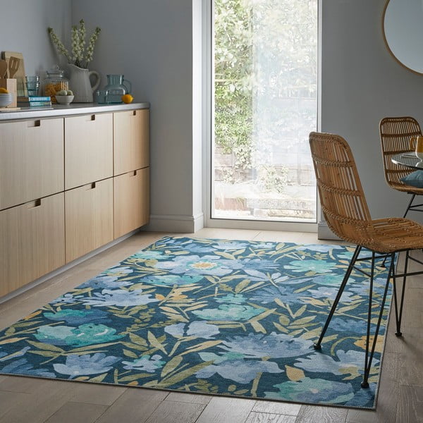Niebieski dywan odpowiedni do prania 230x160 cm Alyssa – Flair Rugs-image-1