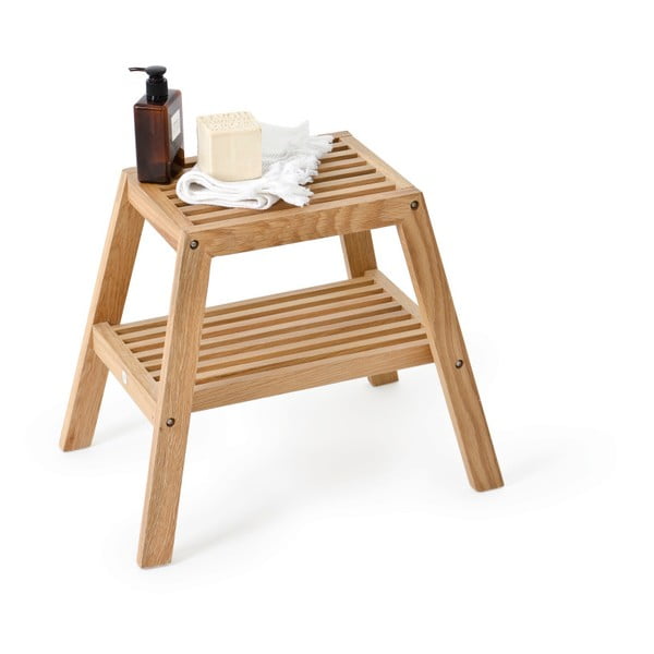 Stołek z drewna dębowego Wireworks Slatted Stool-image-4