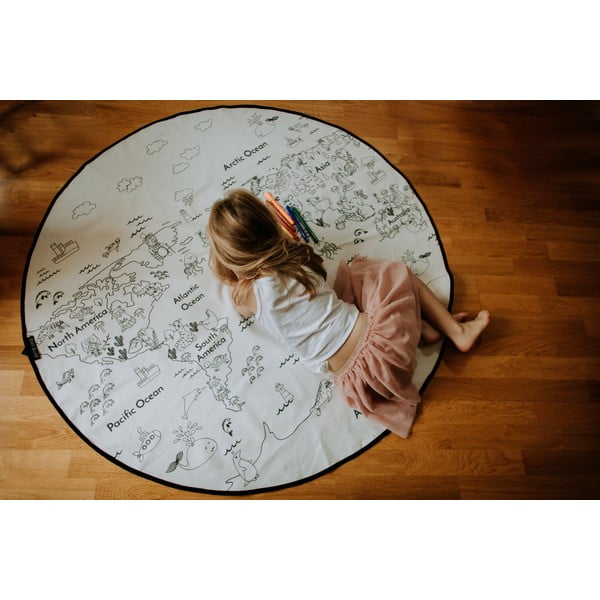 Zestaw dywanu do kolorowania i mazaków do tkanin Butter Kings Colouring World, ø 130 cm-image-4