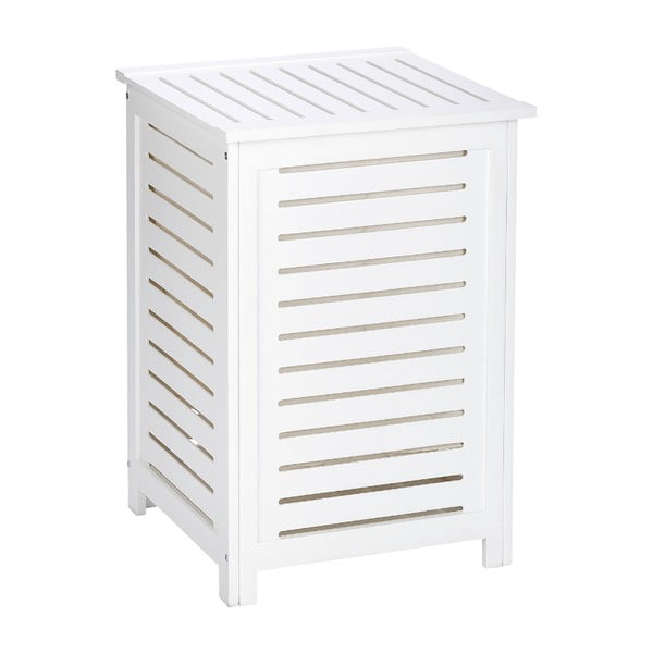 Biały drewniany kosz na pranie 56 l Oslo – Wenko-image-1