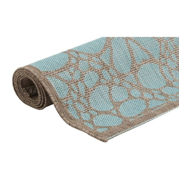 Niebieski dywan odpowiedni na zewnątrz Floorita Fiore, 160x230 cm-image-2