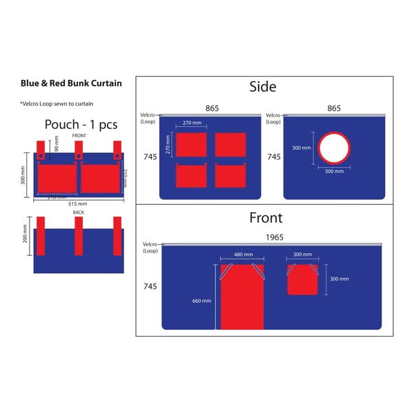 Zasłona dziecięca do łóżka 3 szt. 195x75 cm Domino – Vipack-image-3
