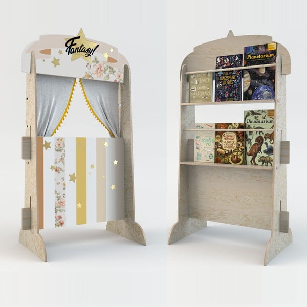 Naścienny dekoracyjny stojak na książki z motywem cyrkowym Dekornik-image-1