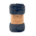 Ciemnoniebieska narzuta z mikropluszu na łóżko dwuosobowe 220x240 cm Cosy – Tiseco Home Studio