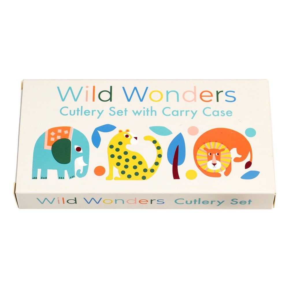 Kremowe sztućce dla dzieci ze stali nierdzewnej 2 szt. Wild Wonders – Rex London (zdjęcie 6)