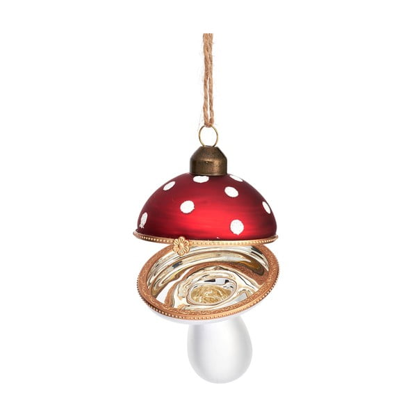 Szklana ozdoba świąteczna wykonana ręcznie 9 cm Mushroom – Sass & Belle-image-2